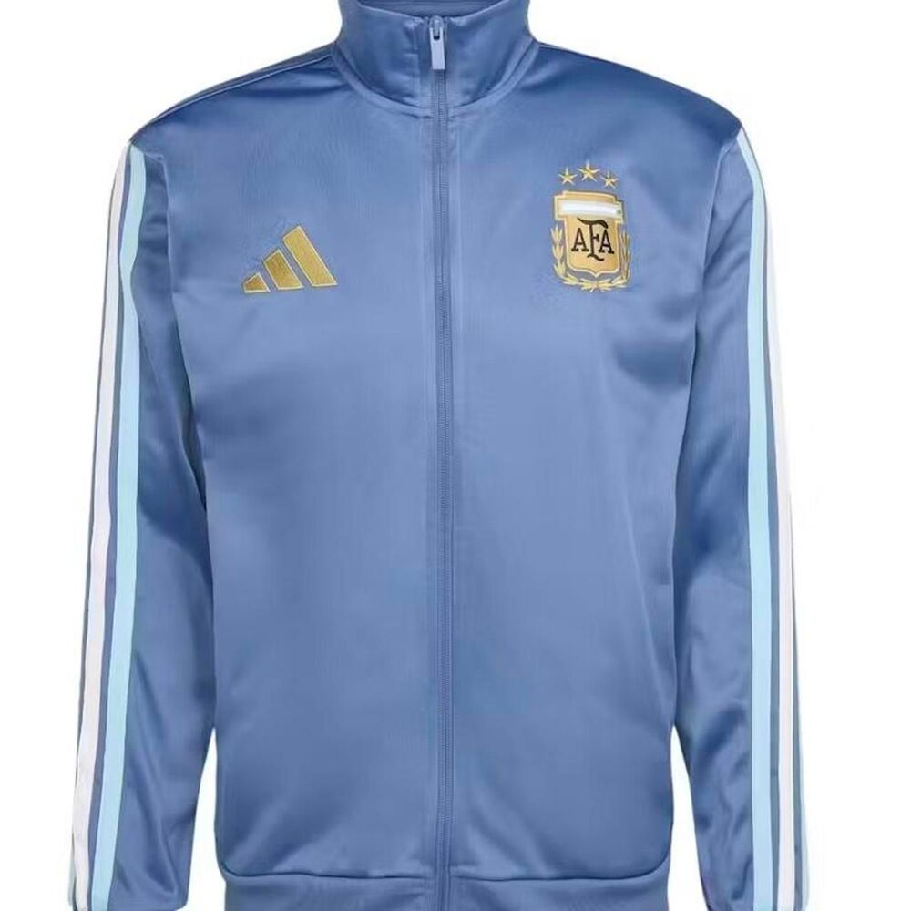 Adidas Men's Blue and Grey Jacket